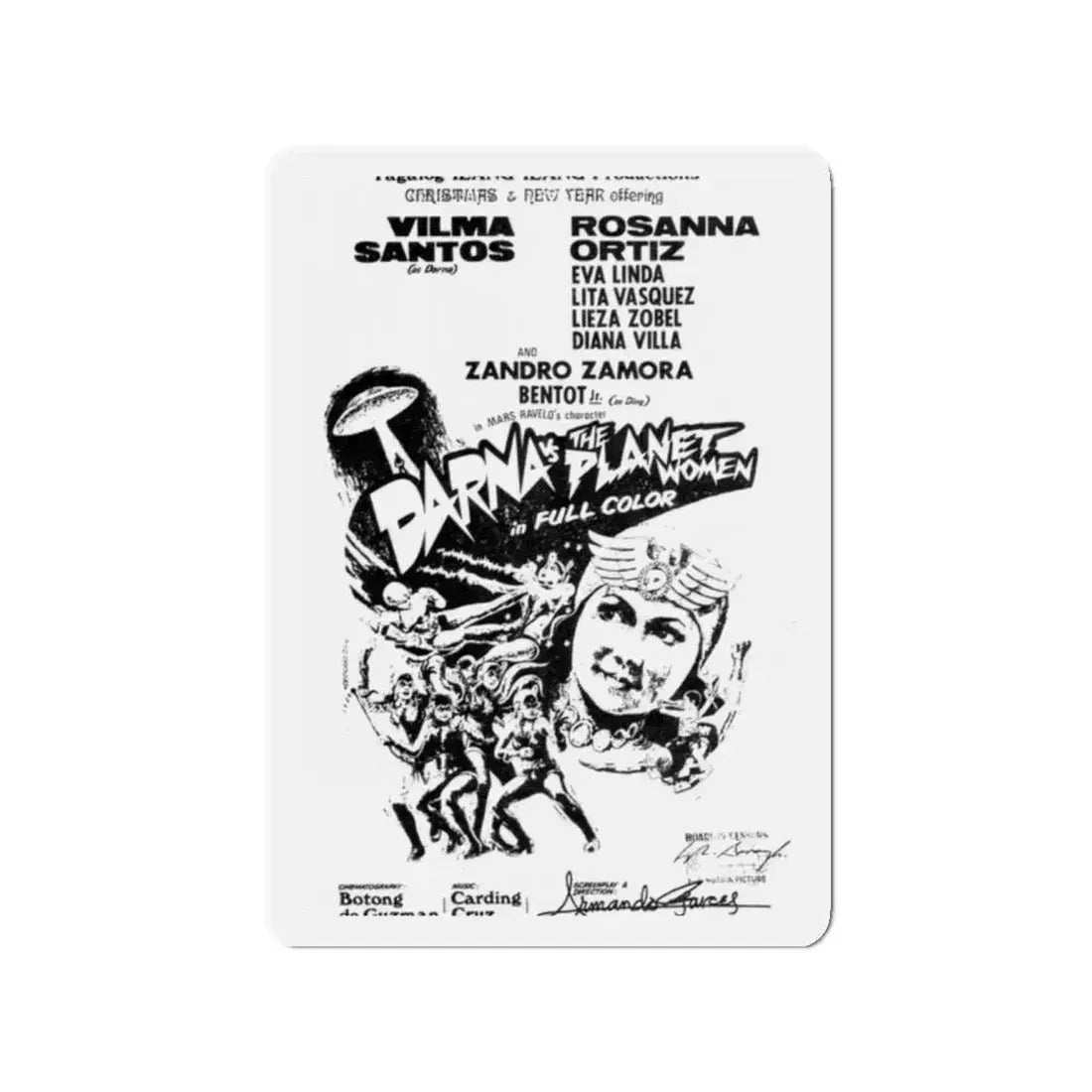 DARNA VS THE PLANET WOMEN 1975 Movie Poster - Refrigerator Magnet 2 Inch - The Sticker Space