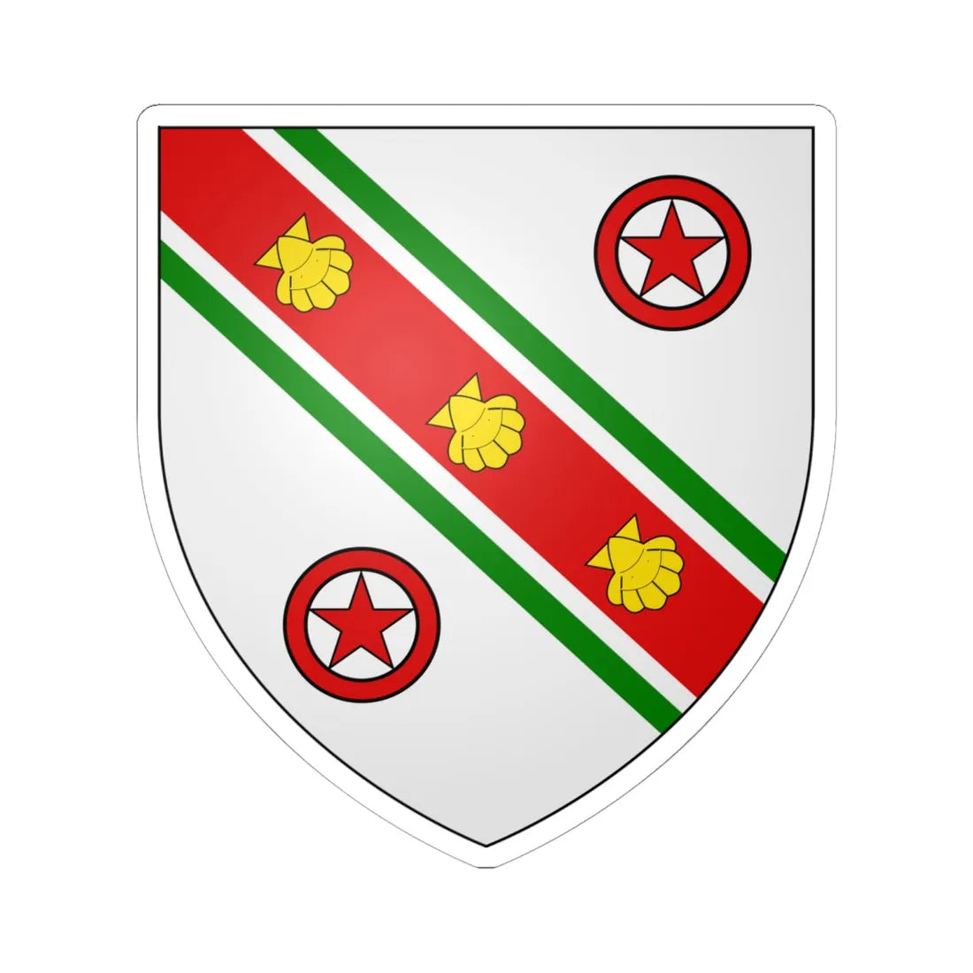 Darwin Arms (England) (Coat of Arms) STICKER Vinyl Kiss-Cut Decal 6 Inch White - The Sticker Space