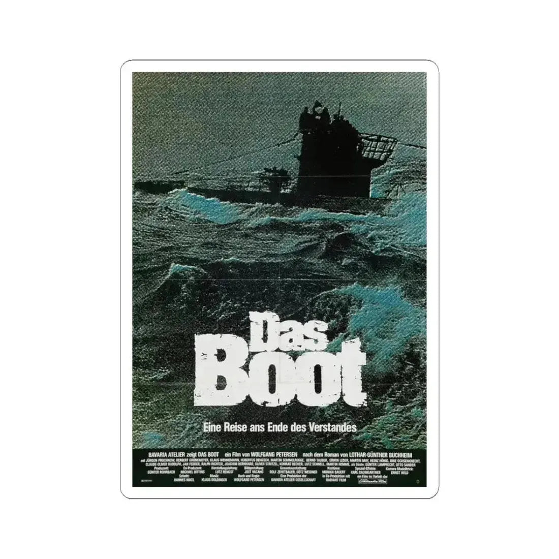Das Boot 1982 Movie Poster - STICKER Vinyl Kiss-Cut Decal 3 Inch White - The Sticker Space