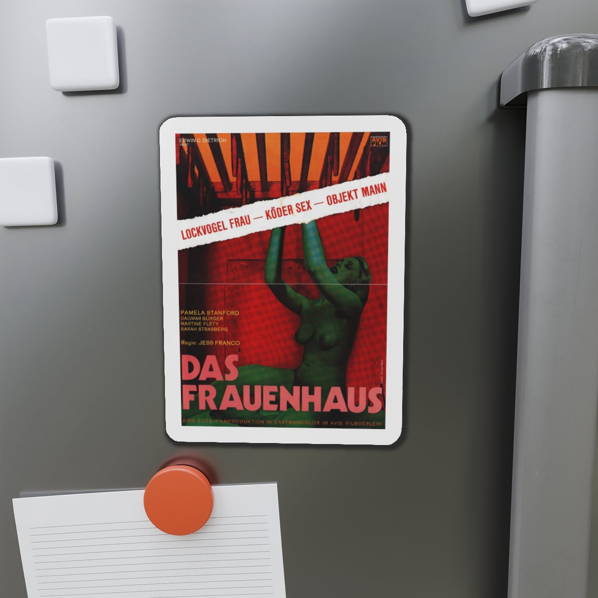 DAS FRAUENHAUS (BLUE RITA) 1977 Movie Poster - Die-Cut Magnet-The Sticker Space