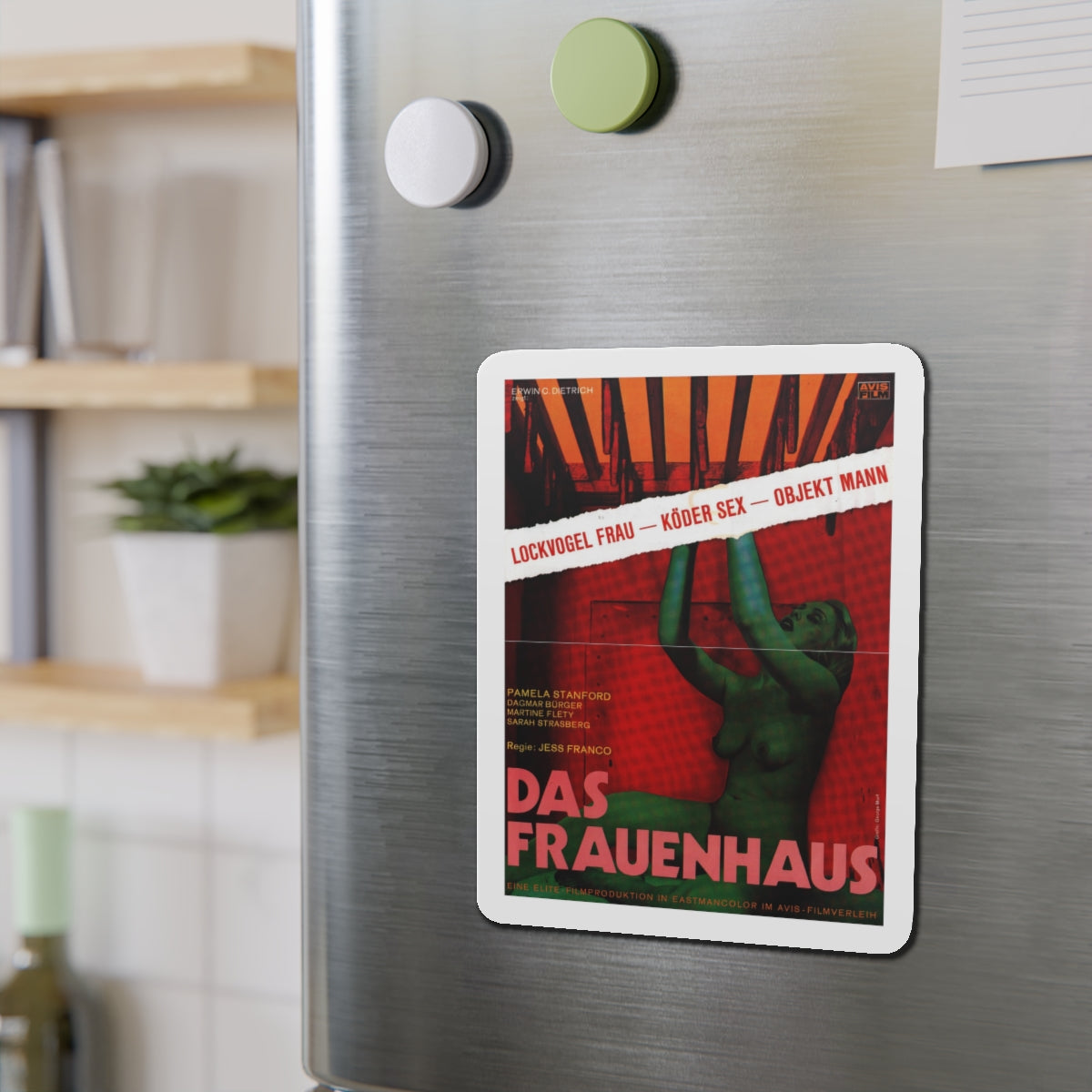 DAS FRAUENHAUS (BLUE RITA) 1977 Movie Poster - Die-Cut Magnet-The Sticker Space