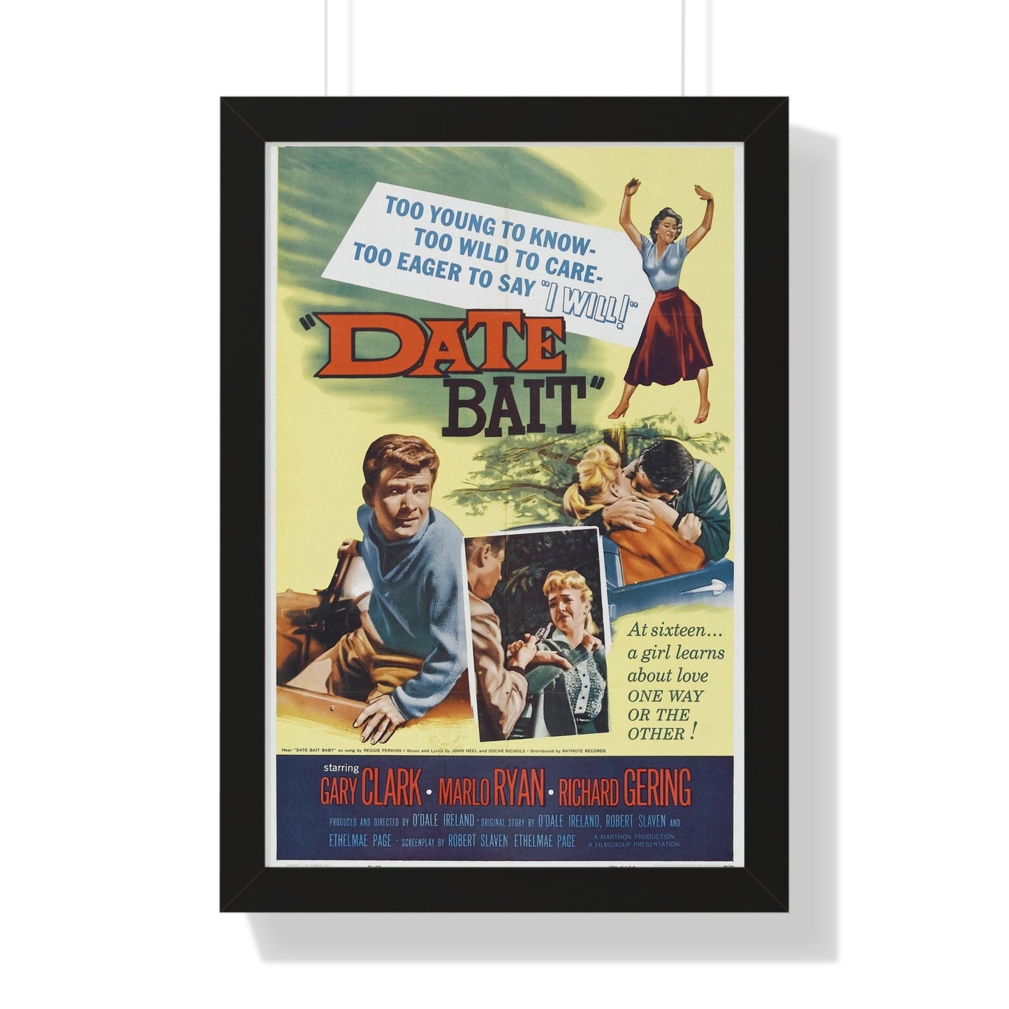 DATE BAIT 1960 - Framed Movie Poster-16″ x 24″-The Sticker Space