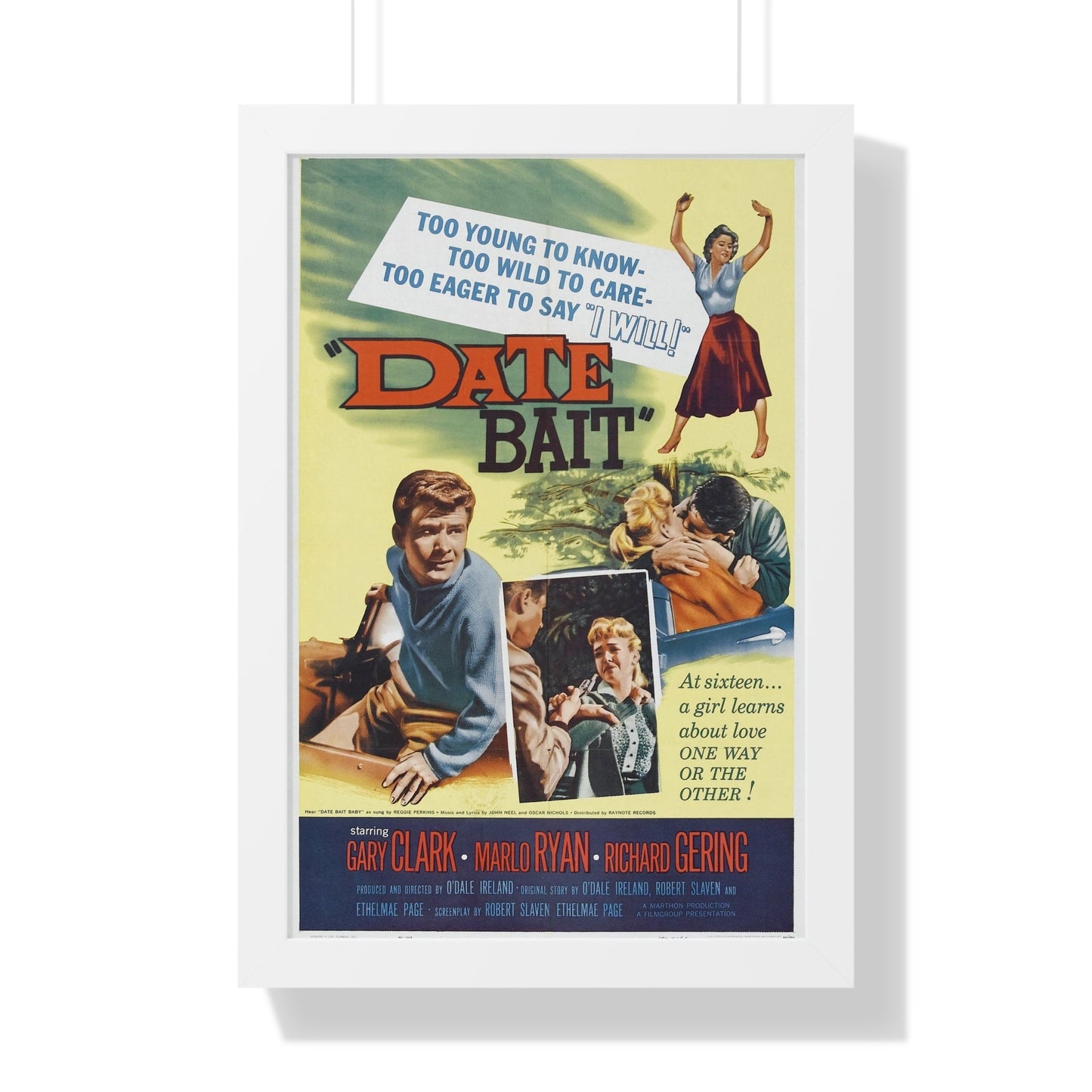 DATE BAIT 1960 - Framed Movie Poster-16″ x 24″-The Sticker Space