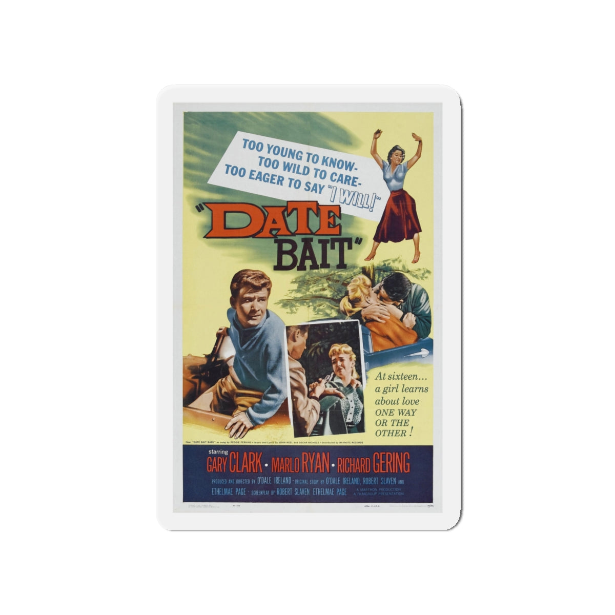 DATE BAIT 1960 Movie Poster - Die-Cut Magnet-4" x 4"-The Sticker Space