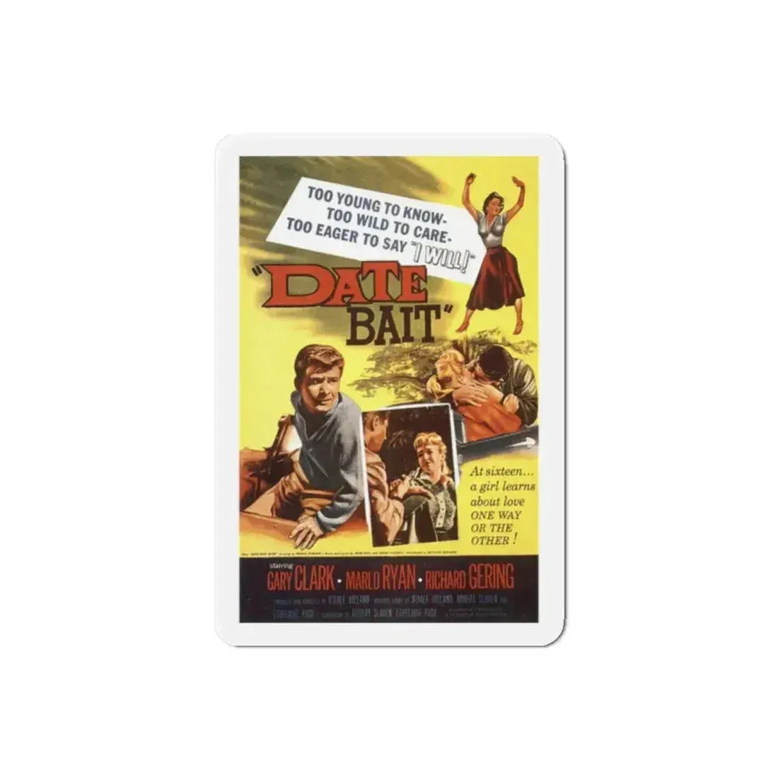 Date Bait 1960 Movie Poster Refrigerator Magnet 2 Inch - The Sticker Space