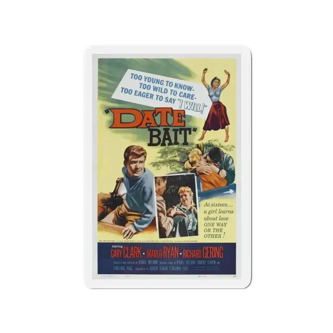 DATE BAIT 1960 Movie Poster - Refrigerator Magnet - The Sticker Space