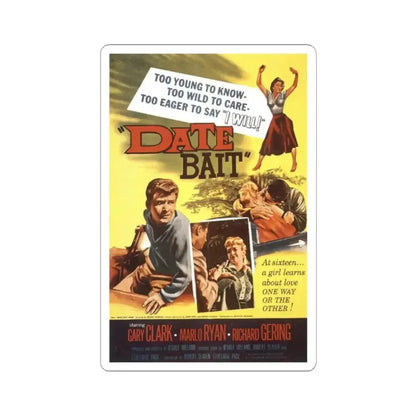 Date Bait 1960 Movie Poster - STICKER Vinyl Kiss-Cut Decal 2 Inch White - The Sticker Space
