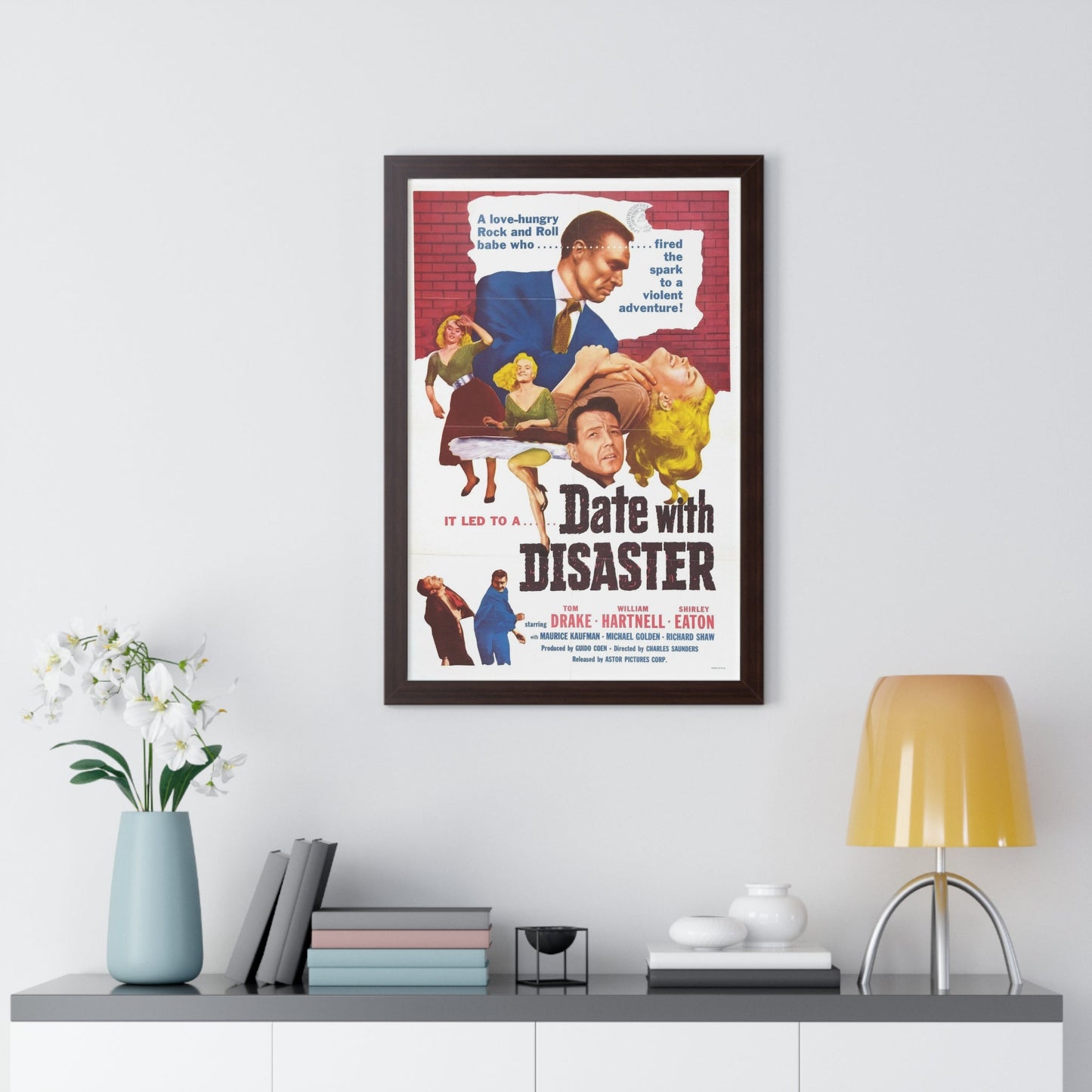 DATE WITH DISASTER 1957 - Framed Movie Poster-The Sticker Space