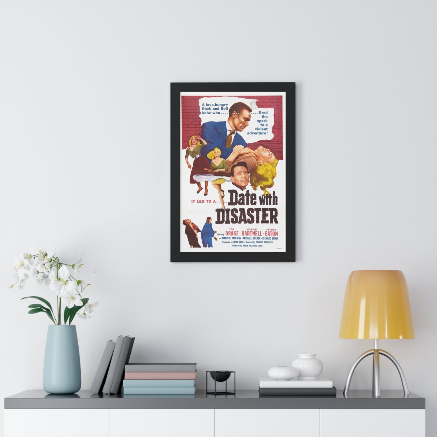 DATE WITH DISASTER 1957 - Framed Movie Poster-The Sticker Space