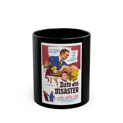 DATE WITH DISASTER 1957 Movie Poster - Black Coffee Mug-11oz-The Sticker Space