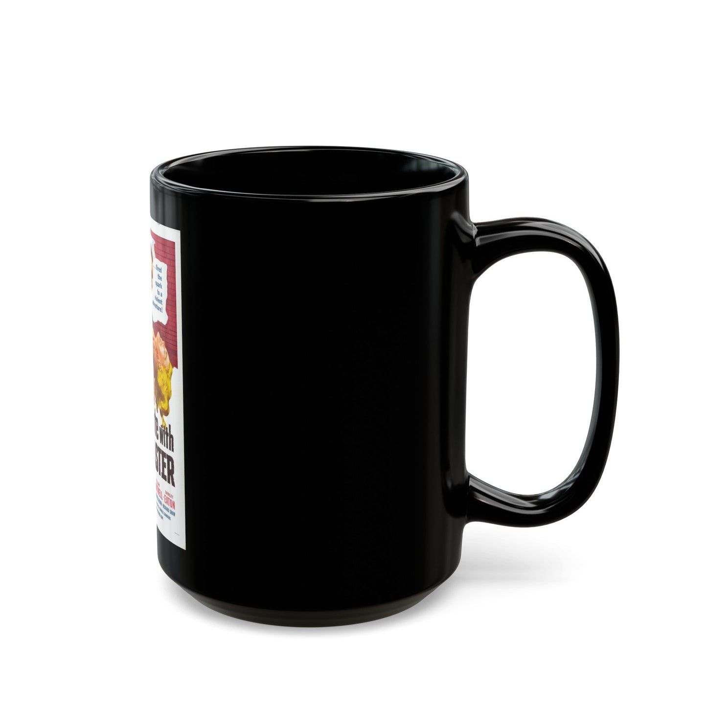 DATE WITH DISASTER 1957 Movie Poster - Black Coffee Mug-The Sticker Space