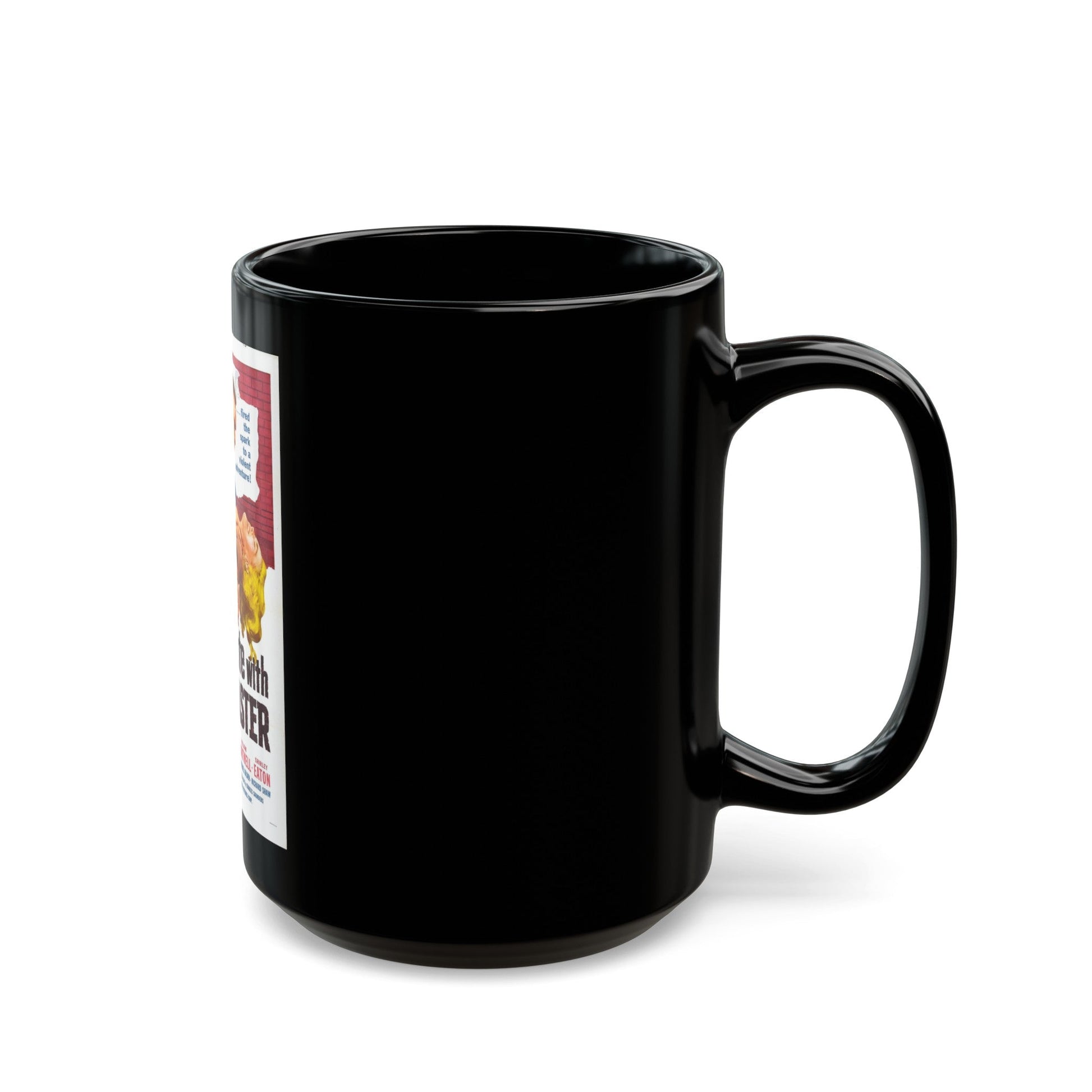 DATE WITH DISASTER 1957 Movie Poster - Black Coffee Mug-The Sticker Space