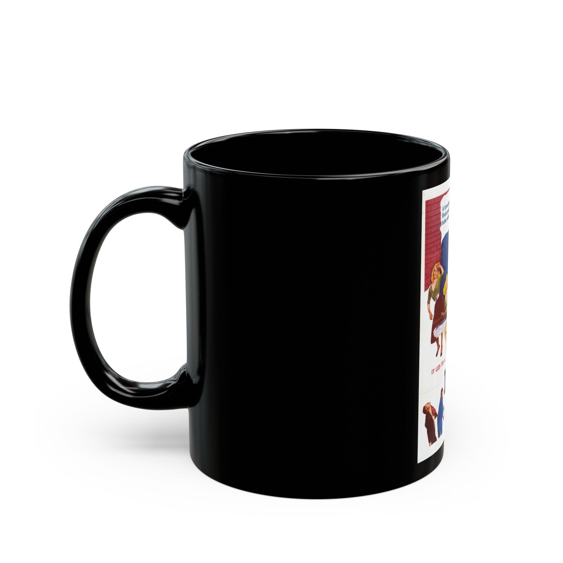 DATE WITH DISASTER 1957 Movie Poster - Black Coffee Mug-The Sticker Space