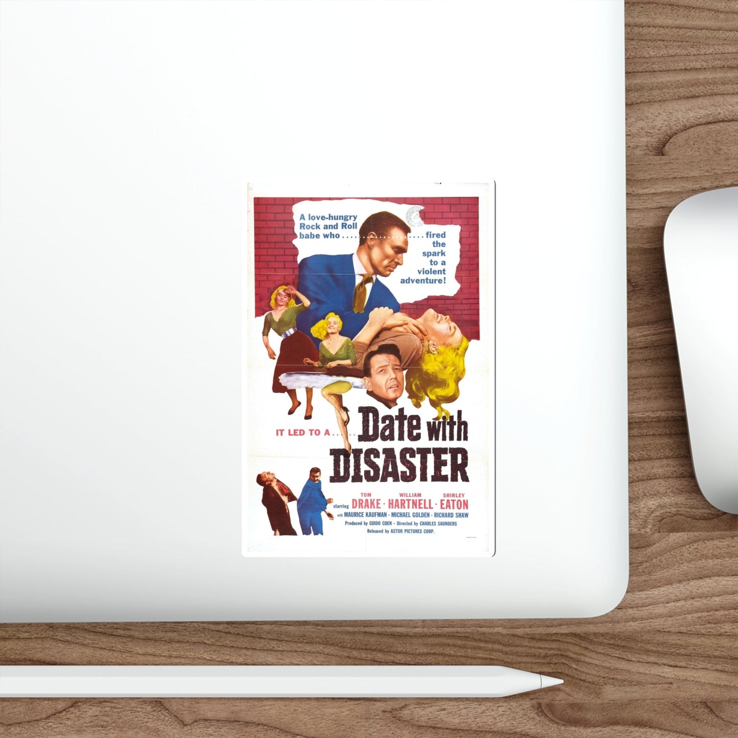 DATE WITH DISASTER 1957 Movie Poster STICKER Vinyl Die-Cut Decal-The Sticker Space