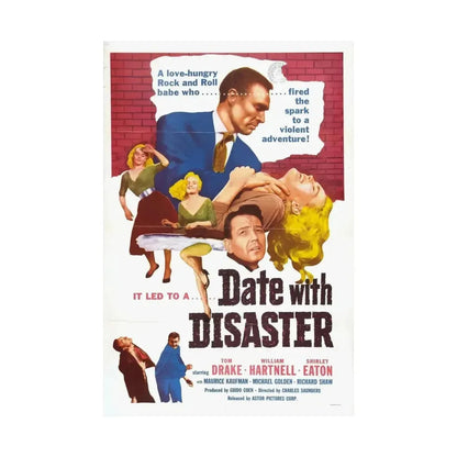 DATE WITH DISASTER 1957 - Paper Movie Poster - The Sticker Space