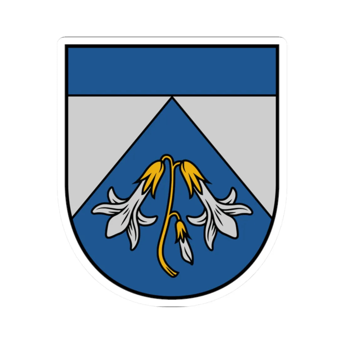 Ādažu novads COA 2022 (Latvia) (Coat of Arms) STICKER Vinyl Kiss-Cut Decal 2 Inch White - The Sticker Space
