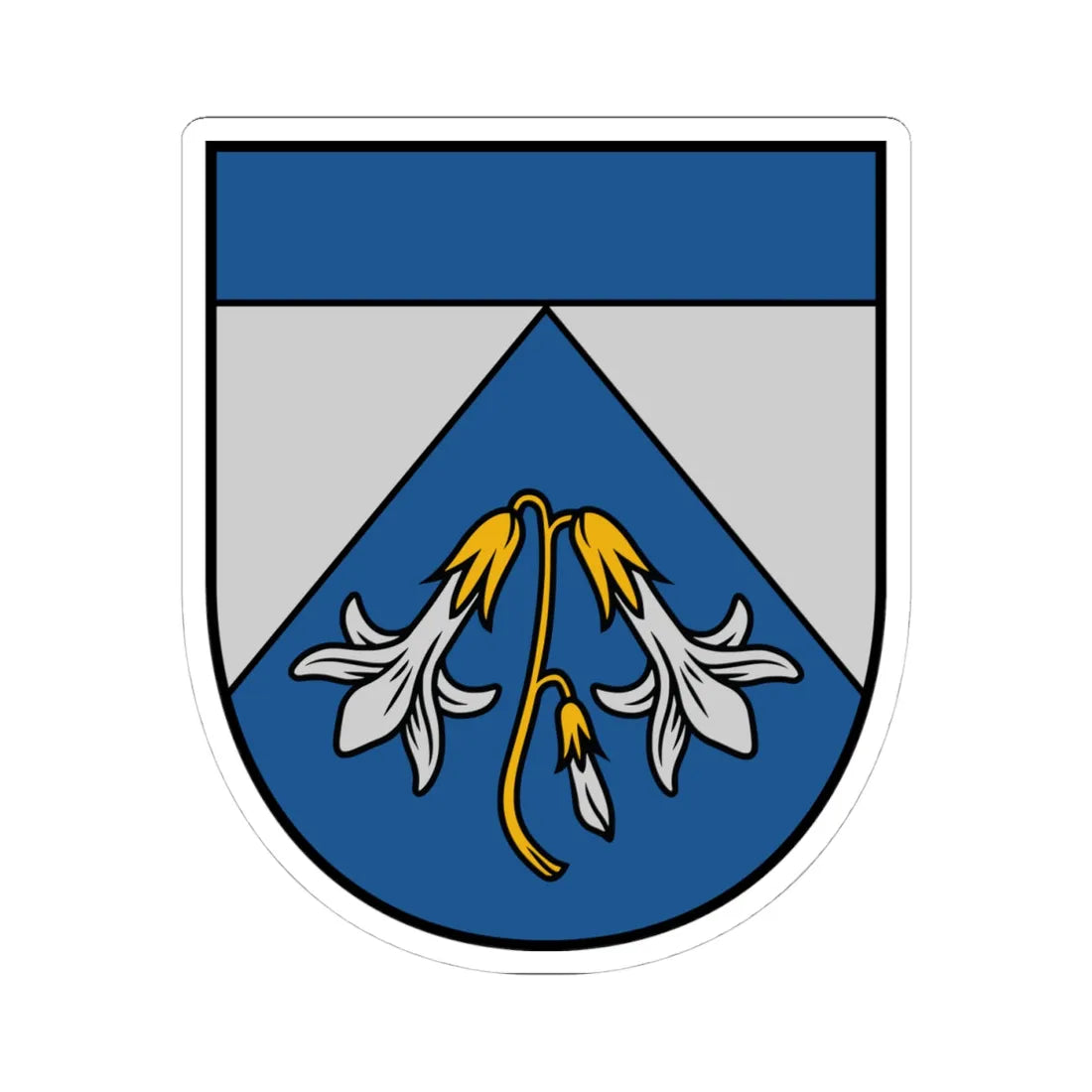 Ādažu novads COA 2022 (Latvia) (Coat of Arms) STICKER Vinyl Kiss-Cut Decal 4 Inch White - The Sticker Space