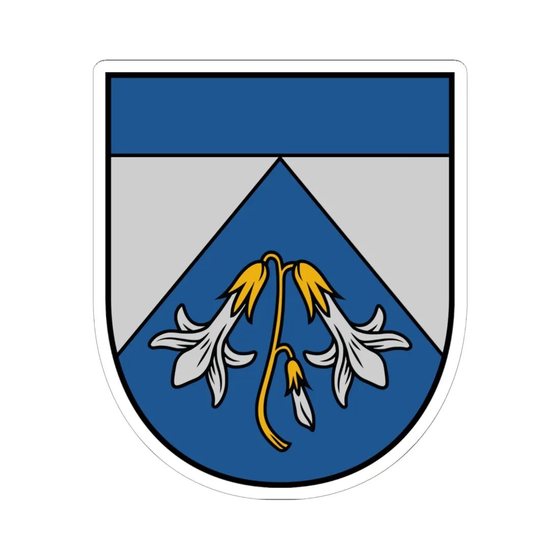 Ādažu novads COA 2022 (Latvia) (Coat of Arms) STICKER Vinyl Kiss-Cut Decal 6 Inch White - The Sticker Space