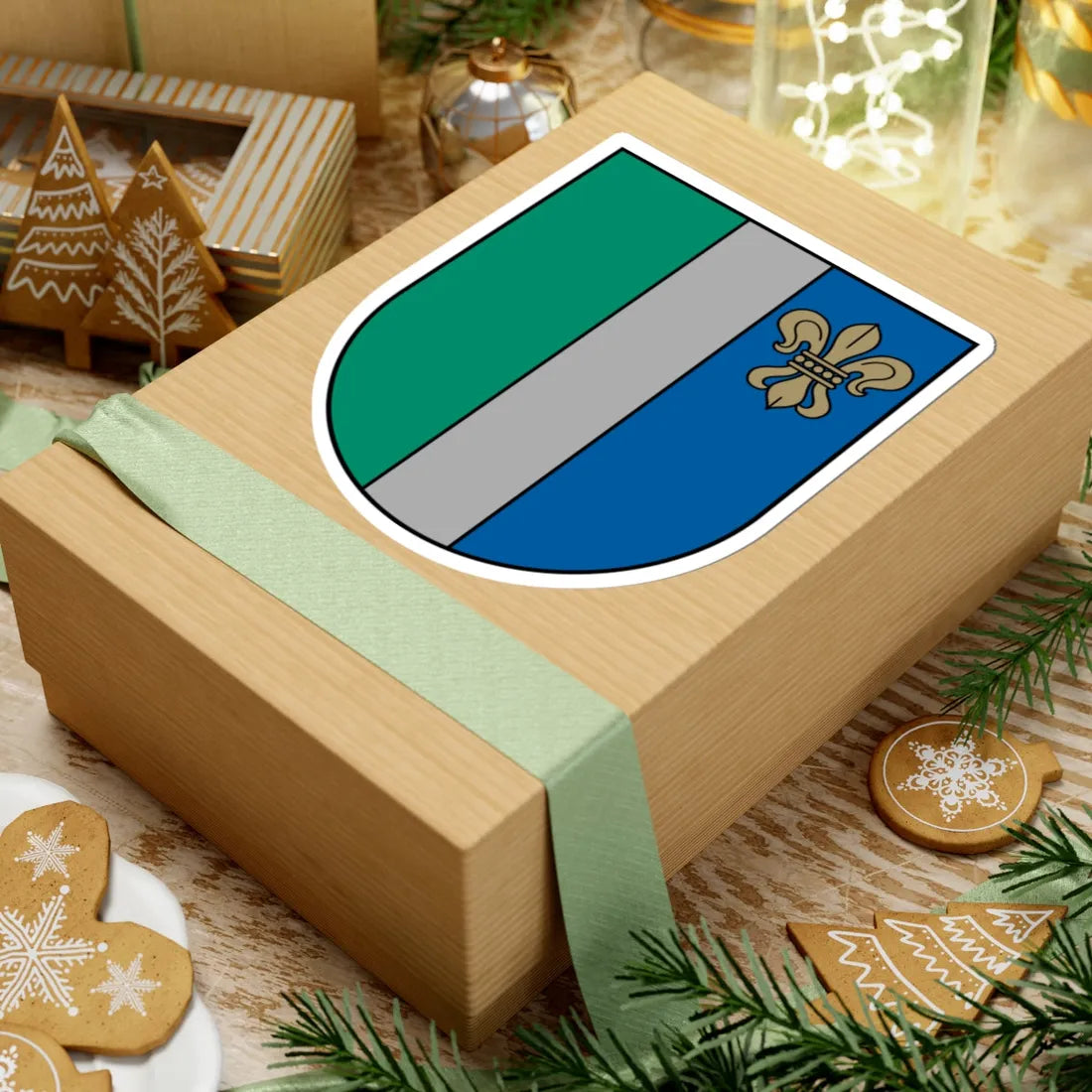 Daugavpils rajona ģerbonis (Latvia) (Coat of Arms) STICKER Vinyl Kiss-Cut Decal - The Sticker Space