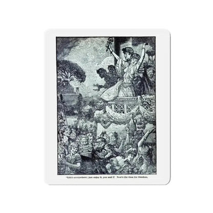 Daughter Of Cleopatra (2), Blue Book Magazine, May 1940 (Magazine Illustration) Refrigerator Magnet 2 Inch - The Sticker Space