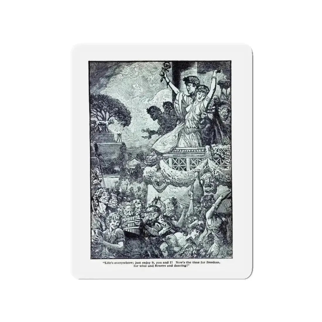 Daughter Of Cleopatra (2), Blue Book Magazine, May 1940 (Magazine Illustration) Refrigerator Magnet - The Sticker Space