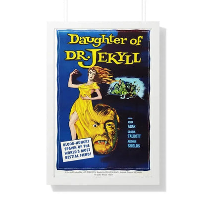DAUGHTER OF DR. JEKYLL 1957 - Framed Movie Poster 20" x 30" White - The Sticker Space