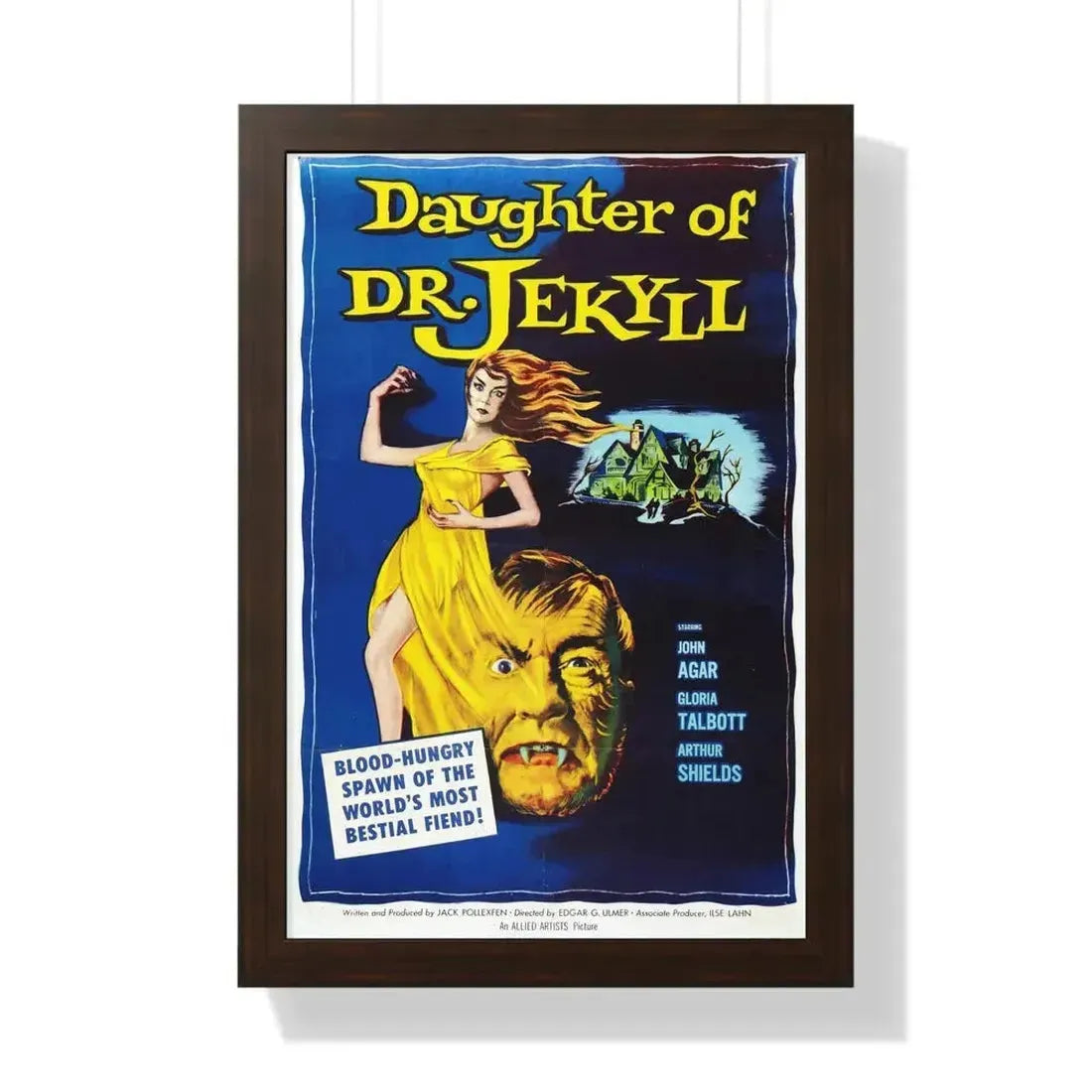 DAUGHTER OF DR. JEKYLL 1957 - Framed Movie Poster - The Sticker Space