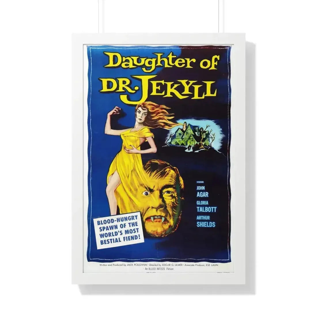 DAUGHTER OF DR. JEKYLL 1957 - Framed Movie Poster - The Sticker Space