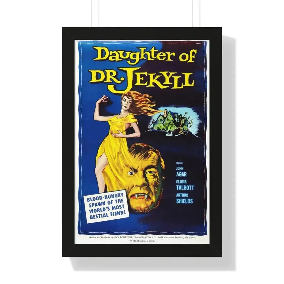 DAUGHTER OF DR. JEKYLL 1957 - Framed Movie Poster - The Sticker Space