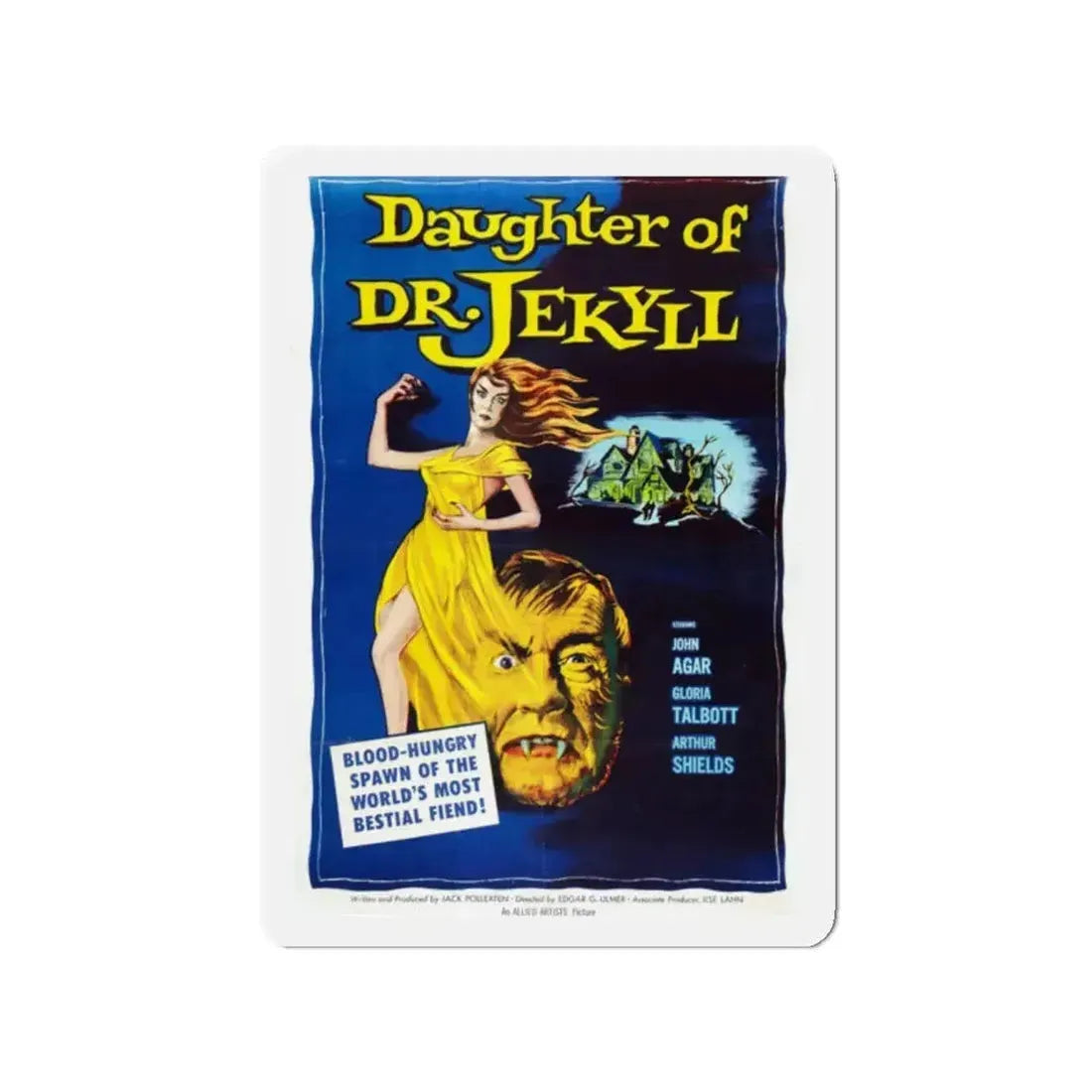 DAUGHTER OF DR. JEKYLL 1957 Movie Poster - Refrigerator Magnet - The Sticker Space