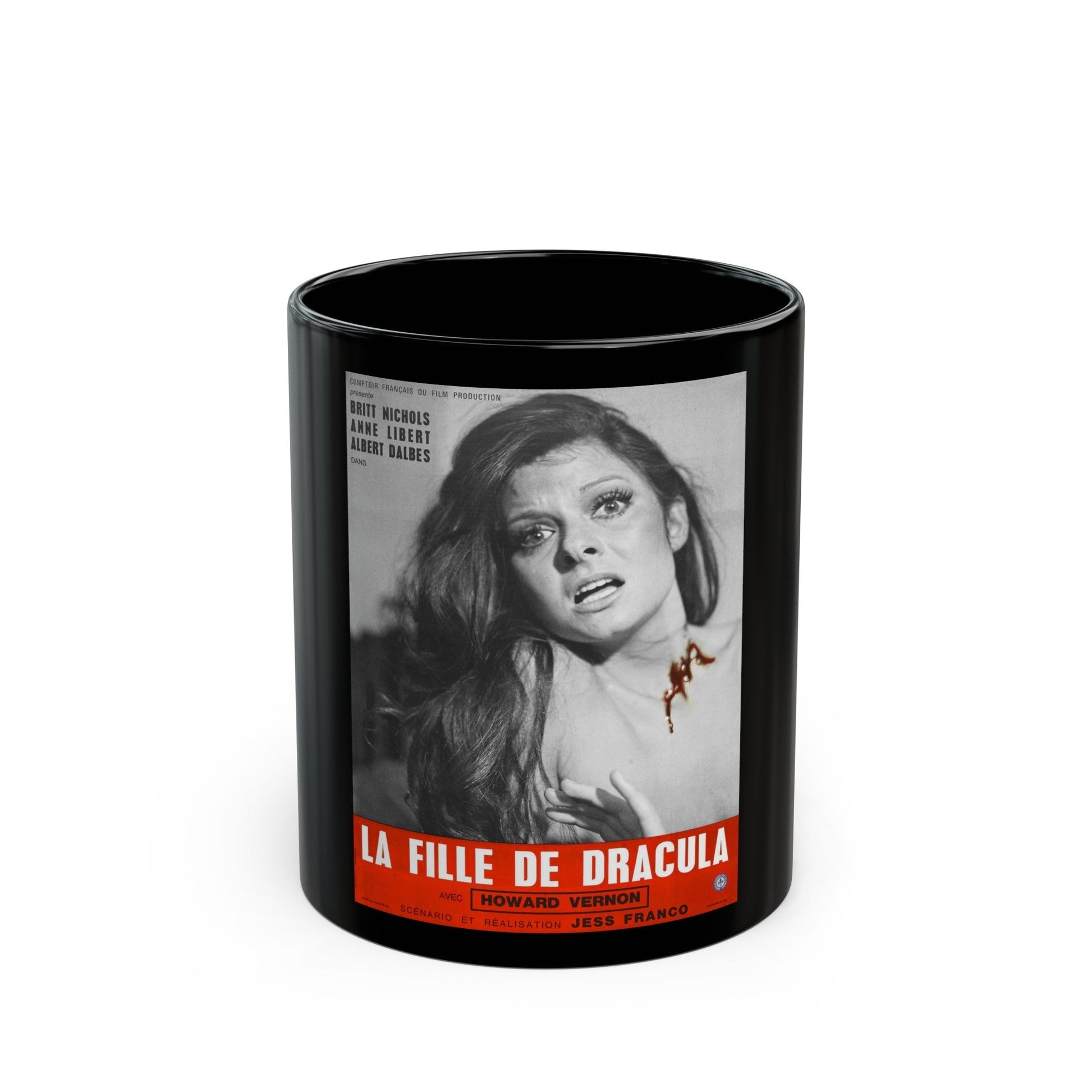 DAUGHTER OF DRACULA 1972 Movie Poster - Black Coffee Mug-11oz-The Sticker Space