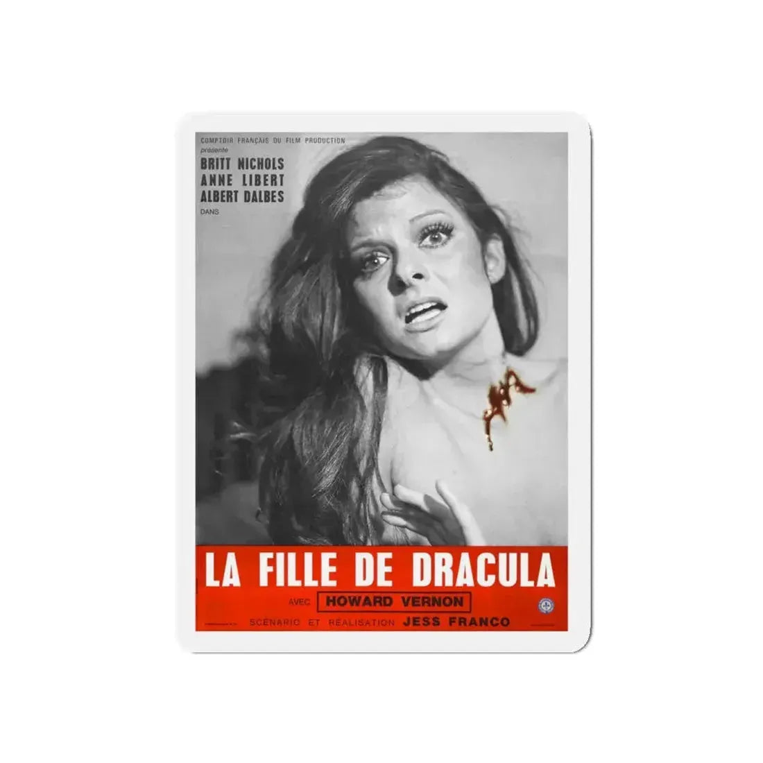 DAUGHTER OF DRACULA 1972 Movie Poster - Refrigerator Magnet 5 Inch - The Sticker Space