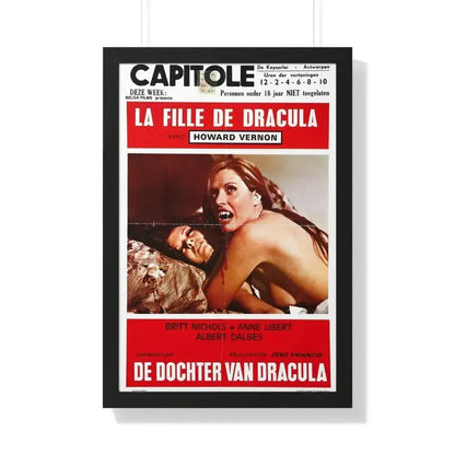 DAUGHTER OF DRACULA (BELGIAN) 1972 - Framed Movie Poster 20" x 30" Black - The Sticker Space