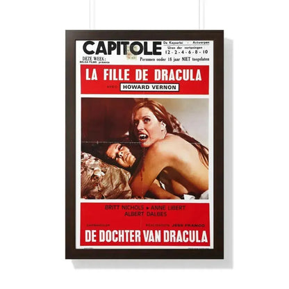 DAUGHTER OF DRACULA (BELGIAN) 1972 - Framed Movie Poster 20" x 30" Walnut - The Sticker Space