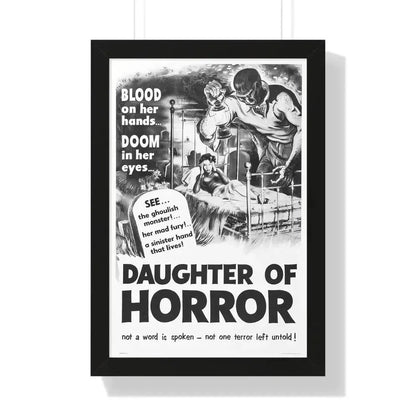 DAUGHTER OF HORROR (DEMENTIA) 1955 - Framed Movie Poster 16″ x 24″ Black - The Sticker Space