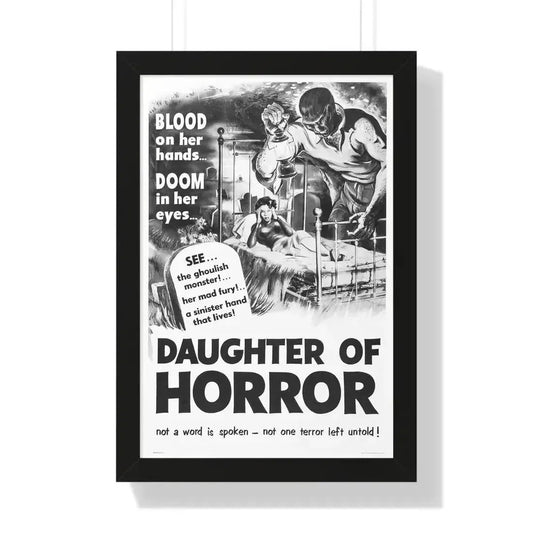 DAUGHTER OF HORROR (DEMENTIA) 1955 - Framed Movie Poster 16″ x 24″ Black - The Sticker Space