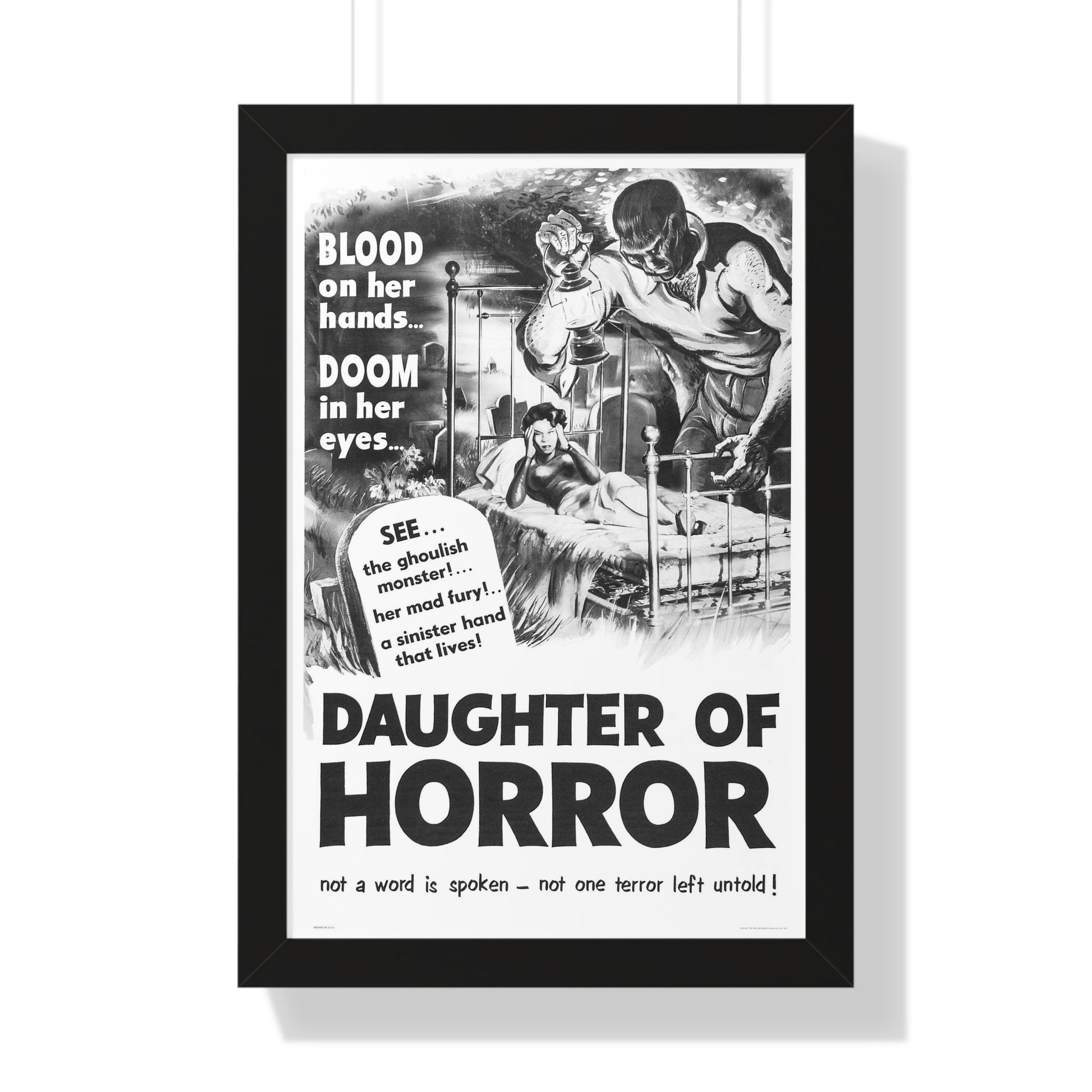 DAUGHTER OF HORROR (DEMENTIA) 1955 - Framed Movie Poster-16″ x 24″-The Sticker Space