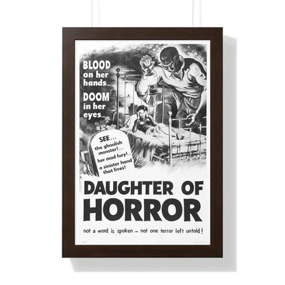 DAUGHTER OF HORROR (DEMENTIA) 1955 - Framed Movie Poster 16″ x 24″ Walnut - The Sticker Space
