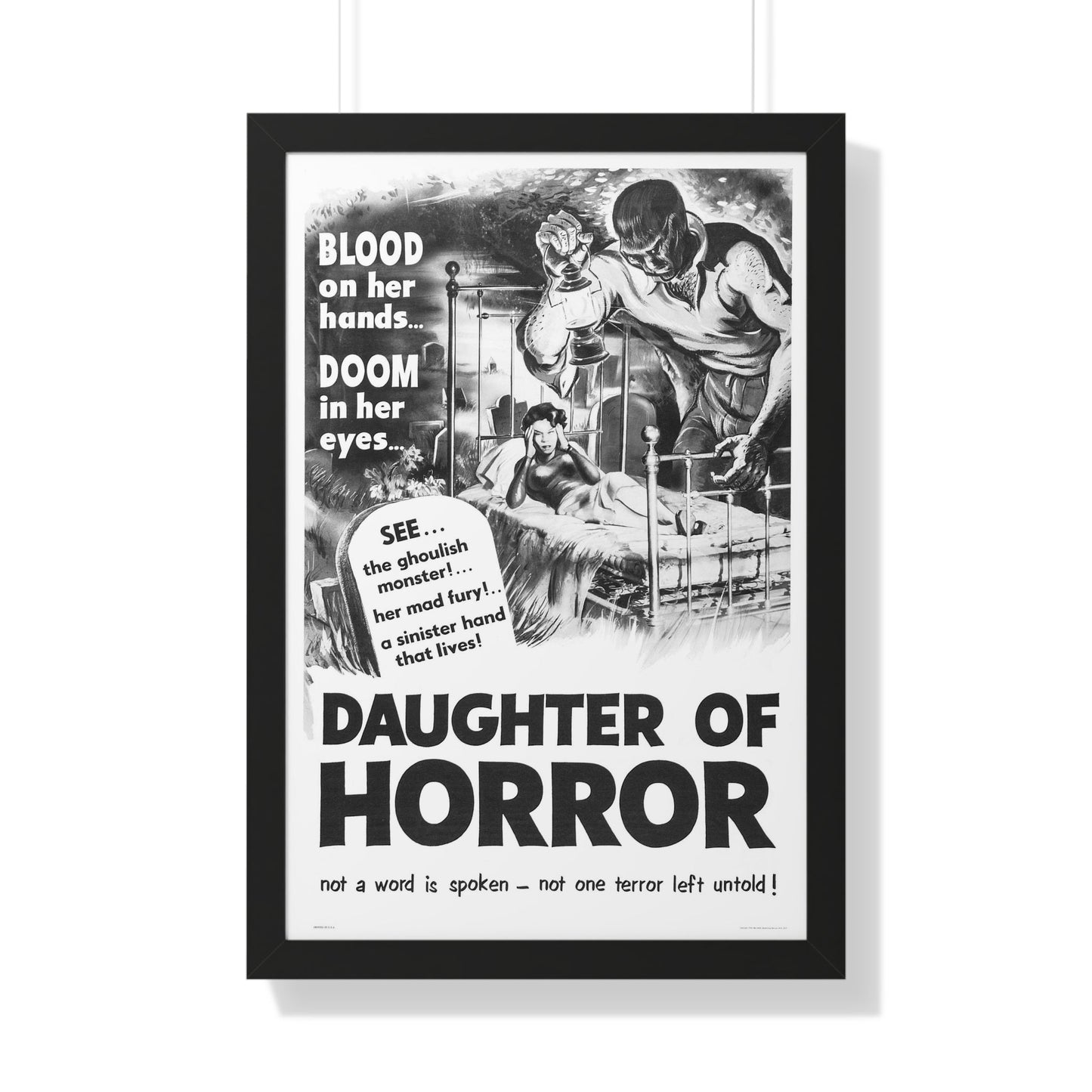 DAUGHTER OF HORROR (DEMENTIA) 1955 - Framed Movie Poster-20" x 30"-The Sticker Space