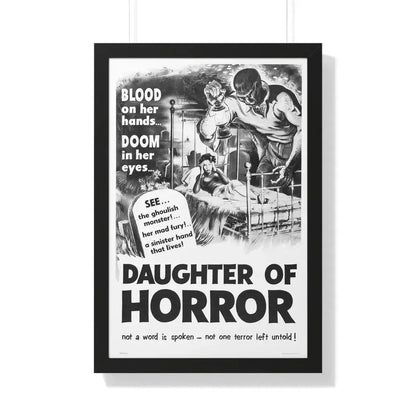 DAUGHTER OF HORROR (DEMENTIA) 1955 - Framed Movie Poster 20" x 30" Black - The Sticker Space