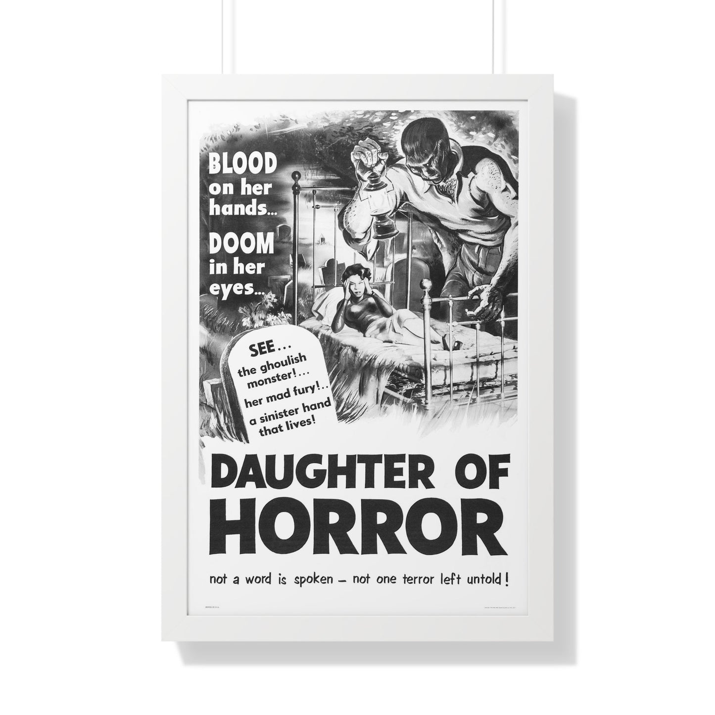 DAUGHTER OF HORROR (DEMENTIA) 1955 - Framed Movie Poster-20" x 30"-The Sticker Space