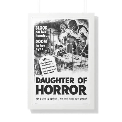 DAUGHTER OF HORROR (DEMENTIA) 1955 - Framed Movie Poster 20" x 30" White - The Sticker Space