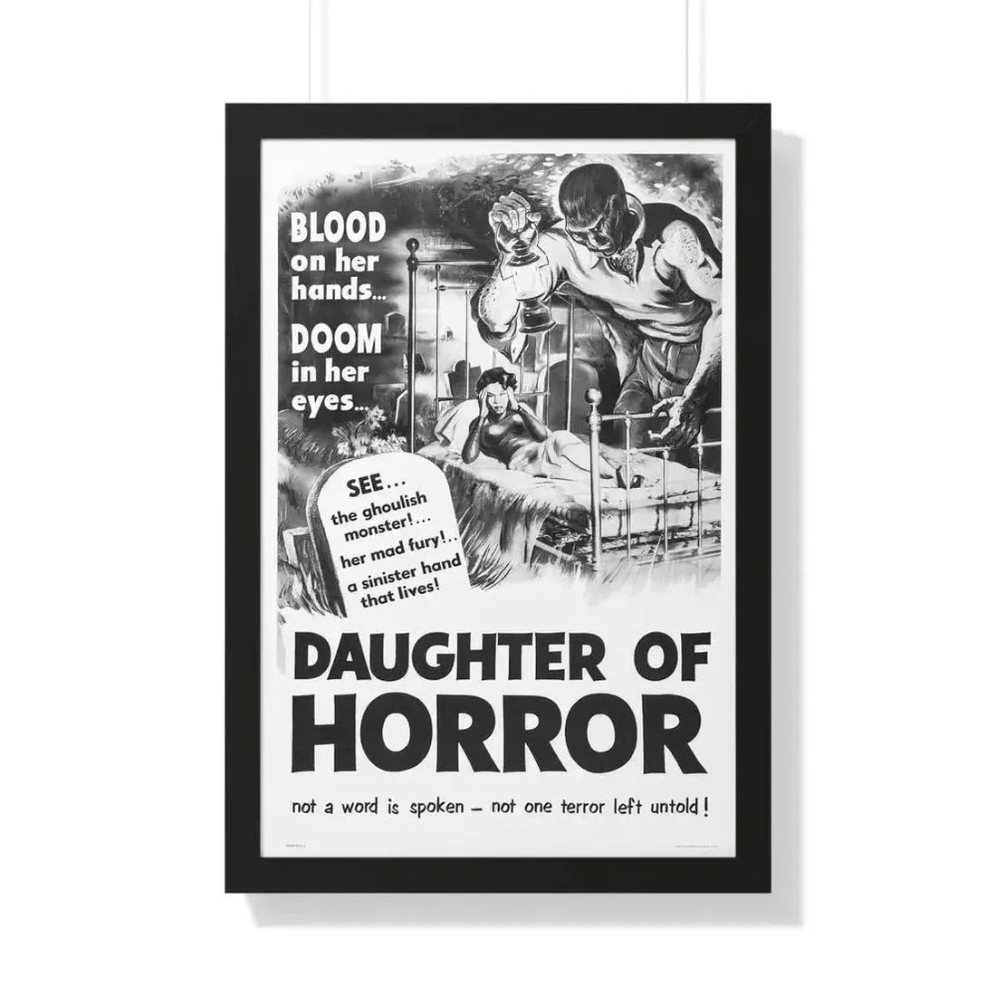 DAUGHTER OF HORROR (DEMENTIA) 1955 - Framed Movie Poster - The Sticker Space