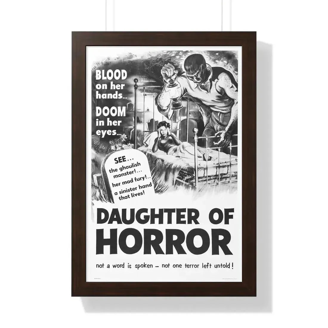 DAUGHTER OF HORROR (DEMENTIA) 1955 - Framed Movie Poster - The Sticker Space