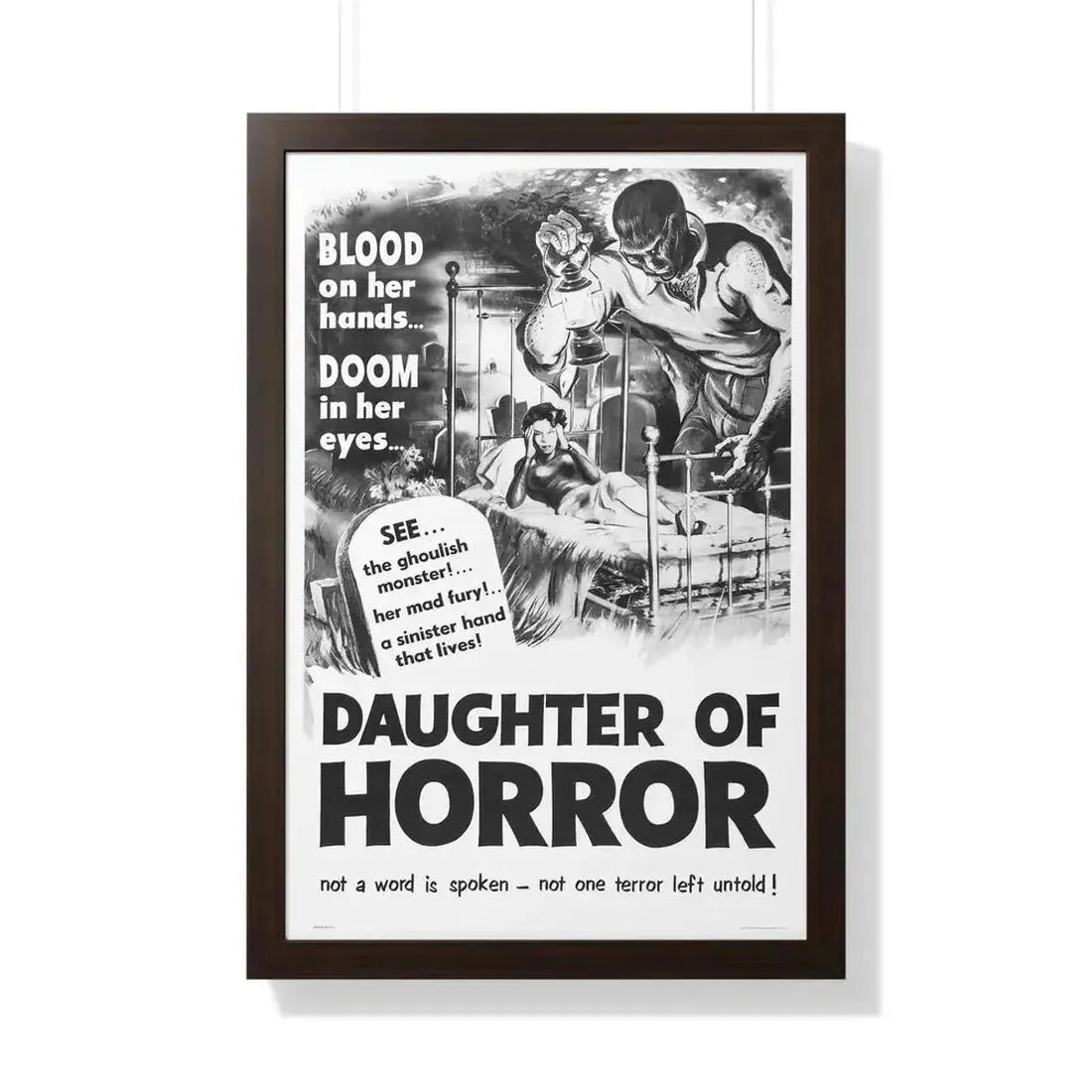 DAUGHTER OF HORROR (DEMENTIA) 1955 - Framed Movie Poster - The Sticker Space