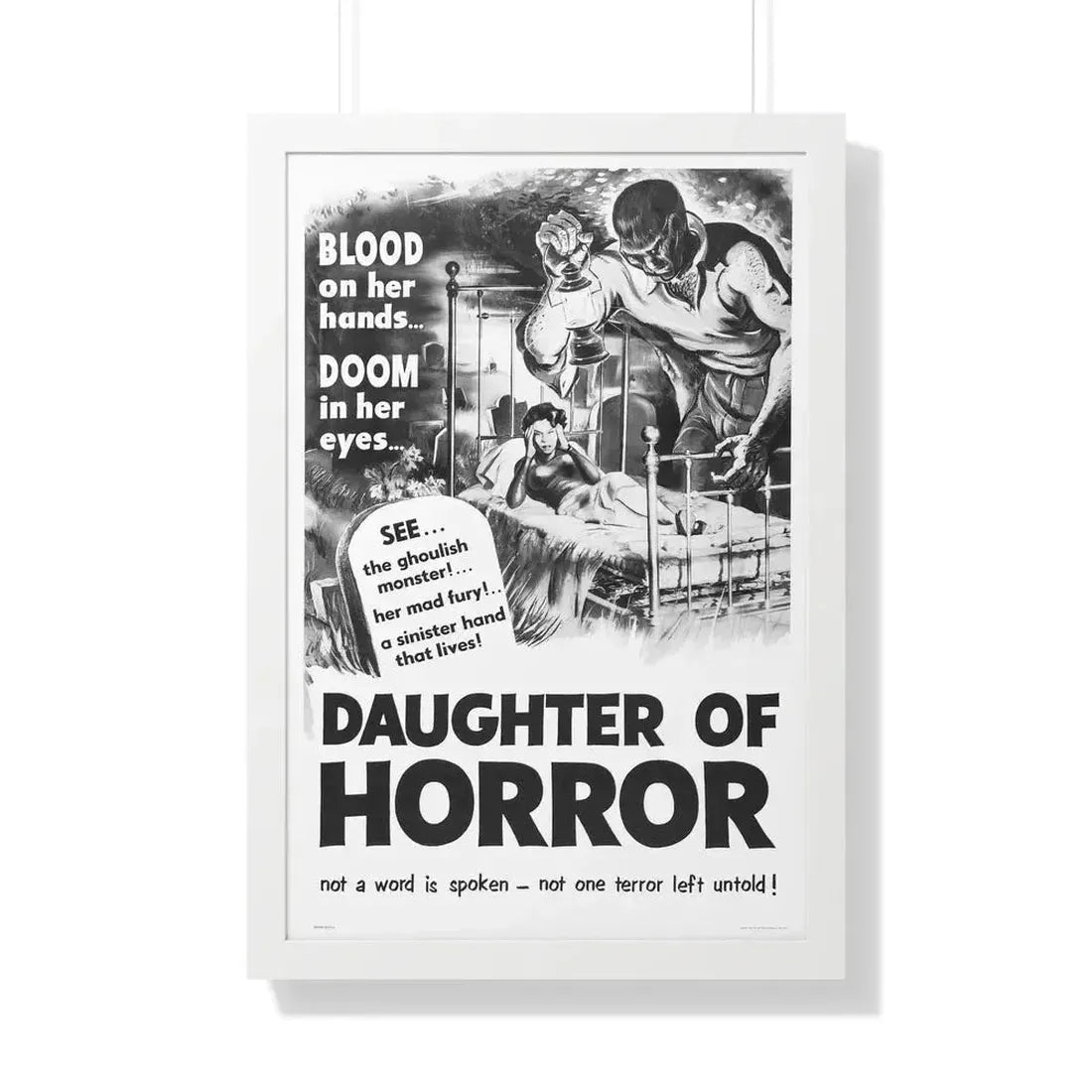 DAUGHTER OF HORROR (DEMENTIA) 1955 - Framed Movie Poster - The Sticker Space