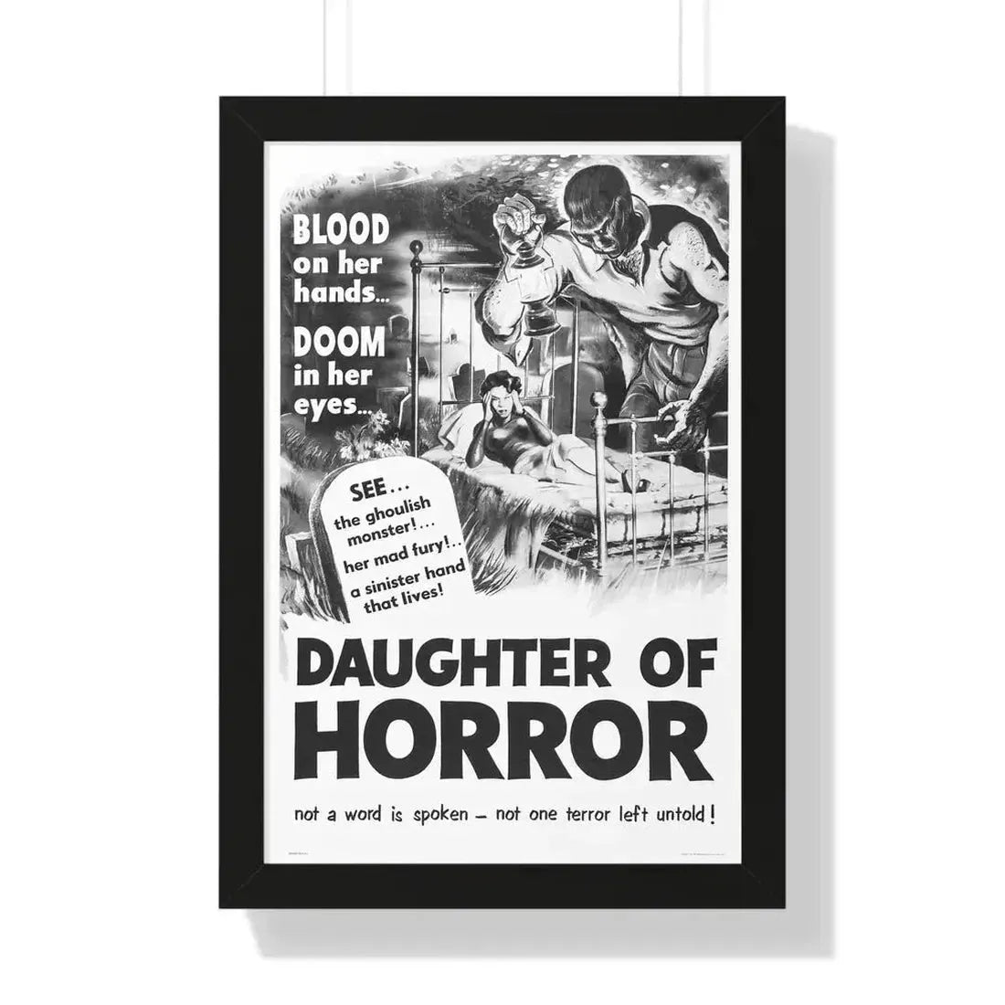 DAUGHTER OF HORROR (DEMENTIA) 1955 - Framed Movie Poster - The Sticker Space