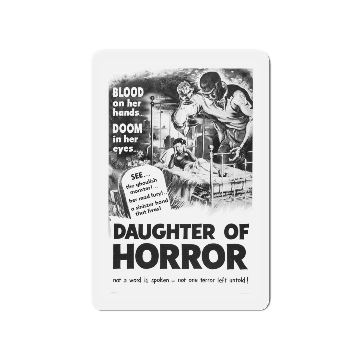 DAUGHTER OF HORROR (DEMENTIA) 1955 Movie Poster - Die-Cut Magnet-4" x 4"-The Sticker Space