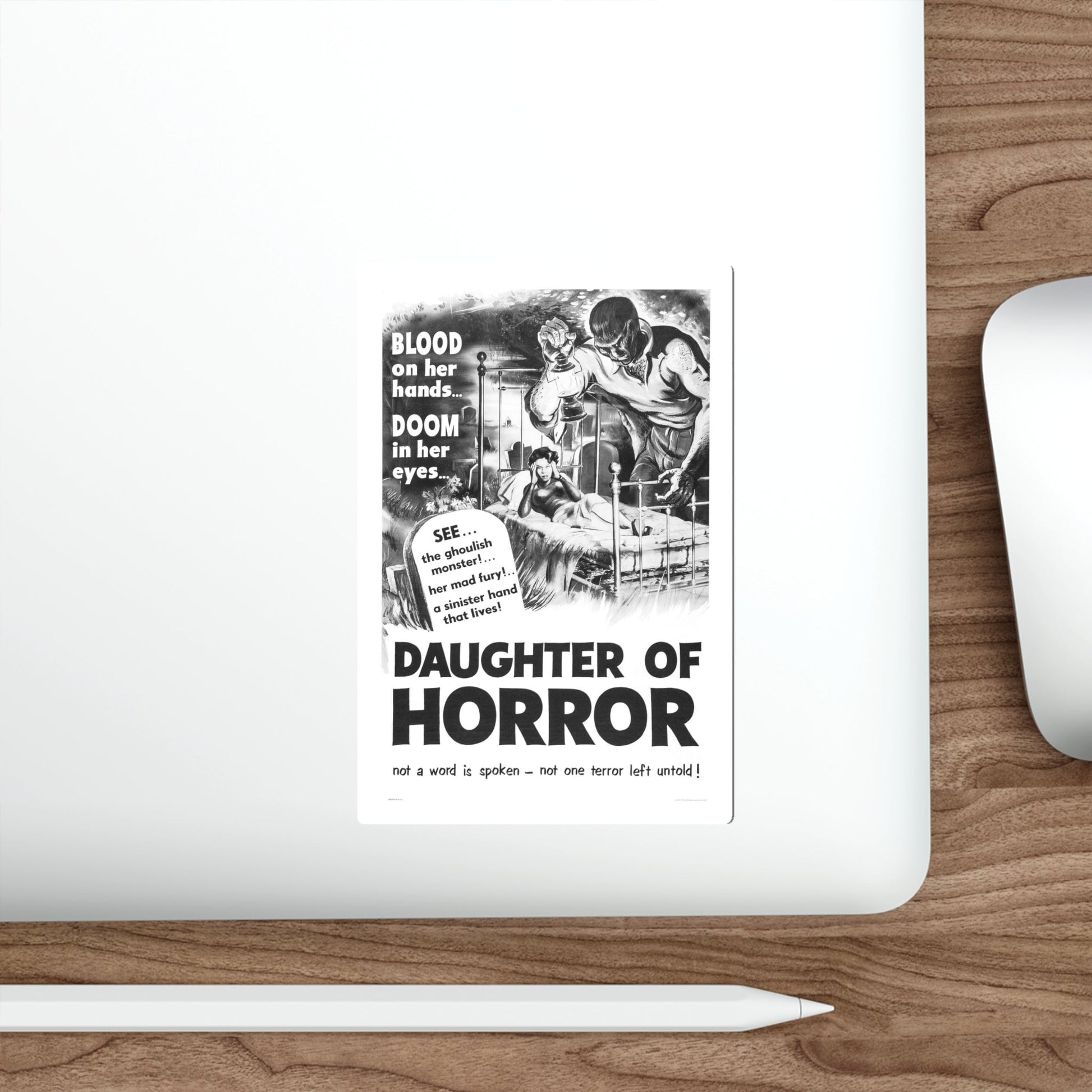 DAUGHTER OF HORROR (DEMENTIA) 1955 Movie Poster STICKER Vinyl Die-Cut Decal-The Sticker Space