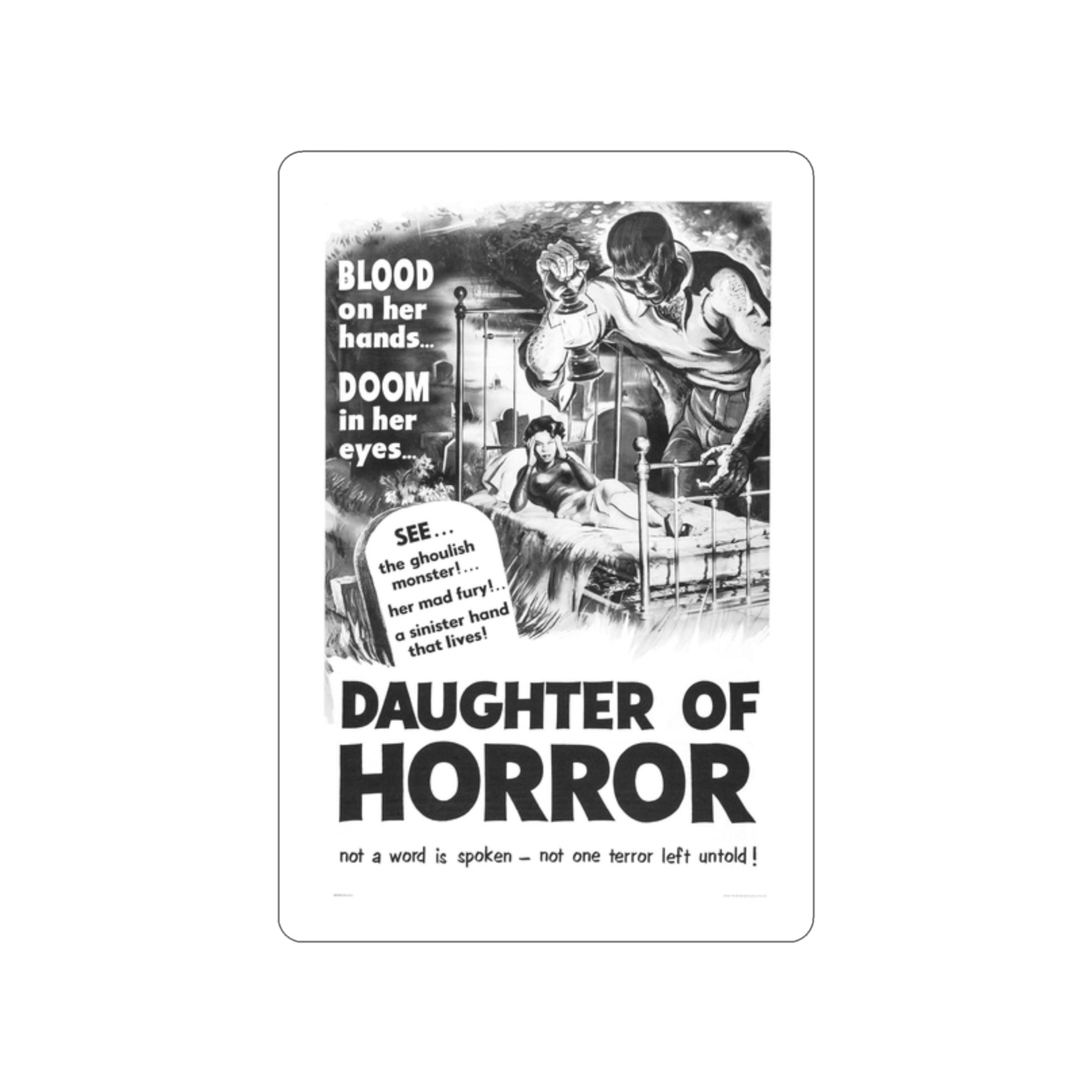 DAUGHTER OF HORROR (DEMENTIA) 1955 Movie Poster STICKER Vinyl Die-Cut Decal-2 Inch-The Sticker Space